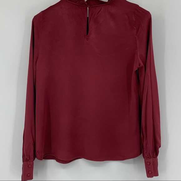 Rachel Parcell satin red blouse 8323 - Picture 9 of 12